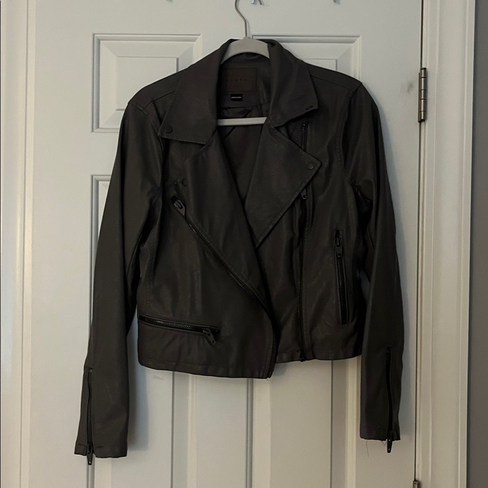 Blank NYC Charcoal Leather Jacket